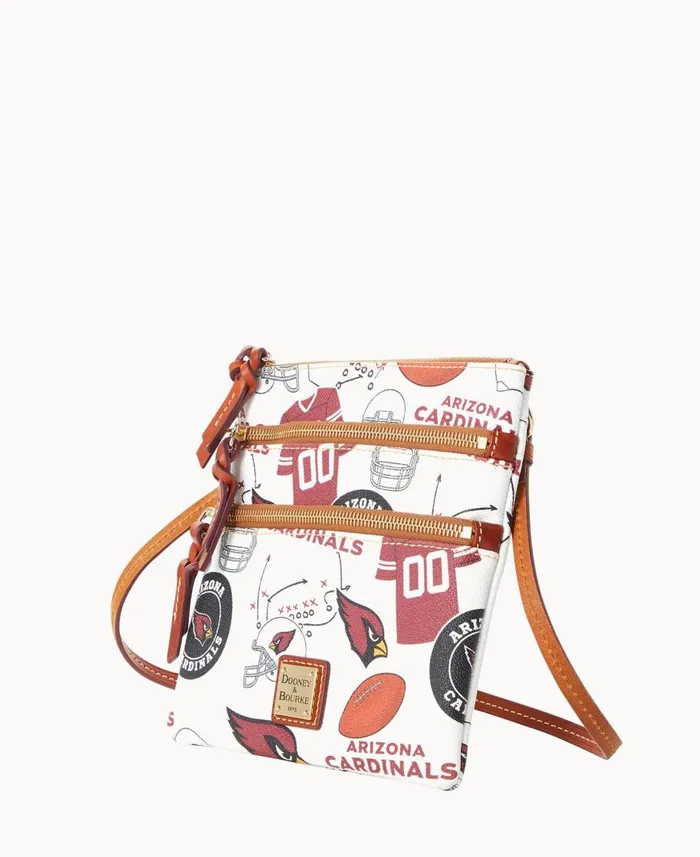 Dooney and Bourke Crossbodies NFL AZ Cardinals N S Triple Zip Crossbody Cardinals 8211 WomenMen