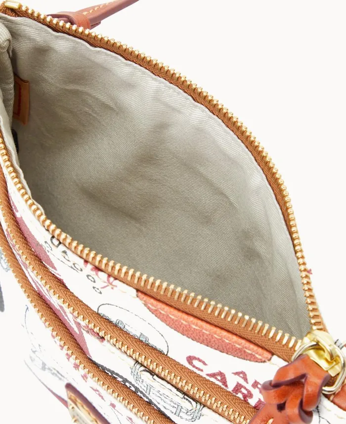 Dooney and Bourke Crossbodies NFL AZ Cardinals N S Triple Zip Crossbody Cardinals 8211 WomenMen