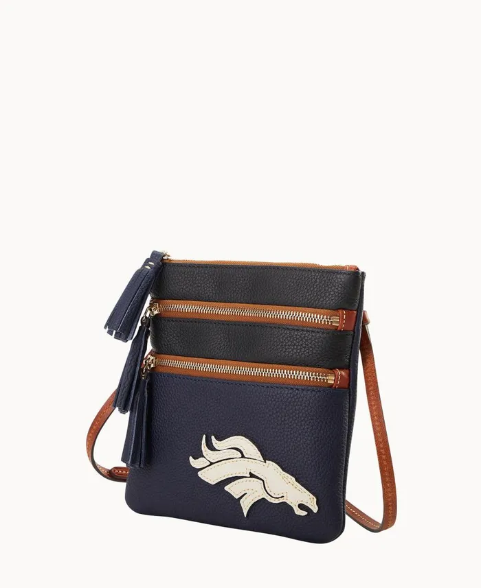 Dooney and Bourke Crossbodies NFL Broncos Triple Zip Crossbody Broncos 8211 WomenMen Dooney and Bourke Crossbodies NFL Broncos Triple Zip Crossbody Broncos 8211 WomenMen