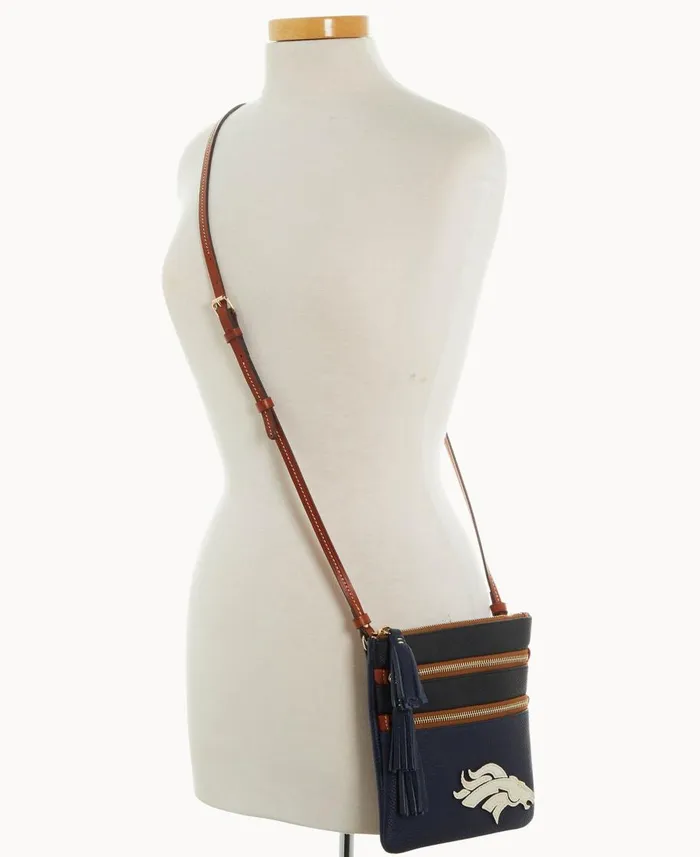 Dooney and Bourke Crossbodies NFL Broncos Triple Zip Crossbody Broncos 8211 WomenMen Dooney and Bourke Crossbodies NFL Broncos Triple Zip Crossbody Broncos 8211 WomenMen