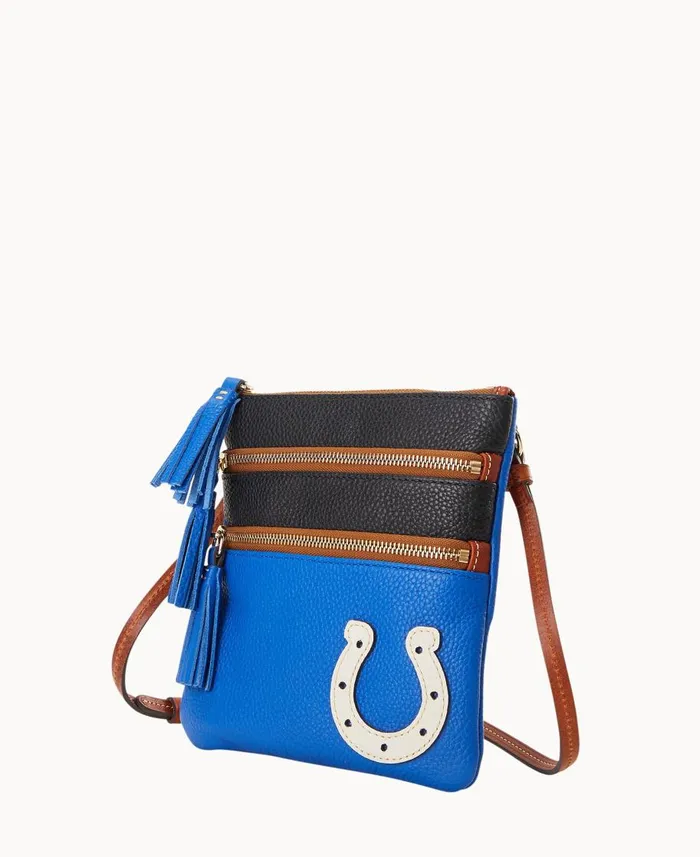 Dooney and Bourke Crossbodies NFL Colts Triple Zip Crossbody Colts 8211 WomenMen
