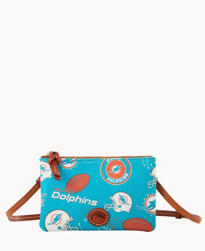 Dooney and Bourke Crossbodies NFL Dolphins Top Zip Crossbody Dolphins 8211 WomenMen Dooney and Bourke Crossbodies NFL Dolphins Top Zip Crossbody Dolphins 8211 WomenMen