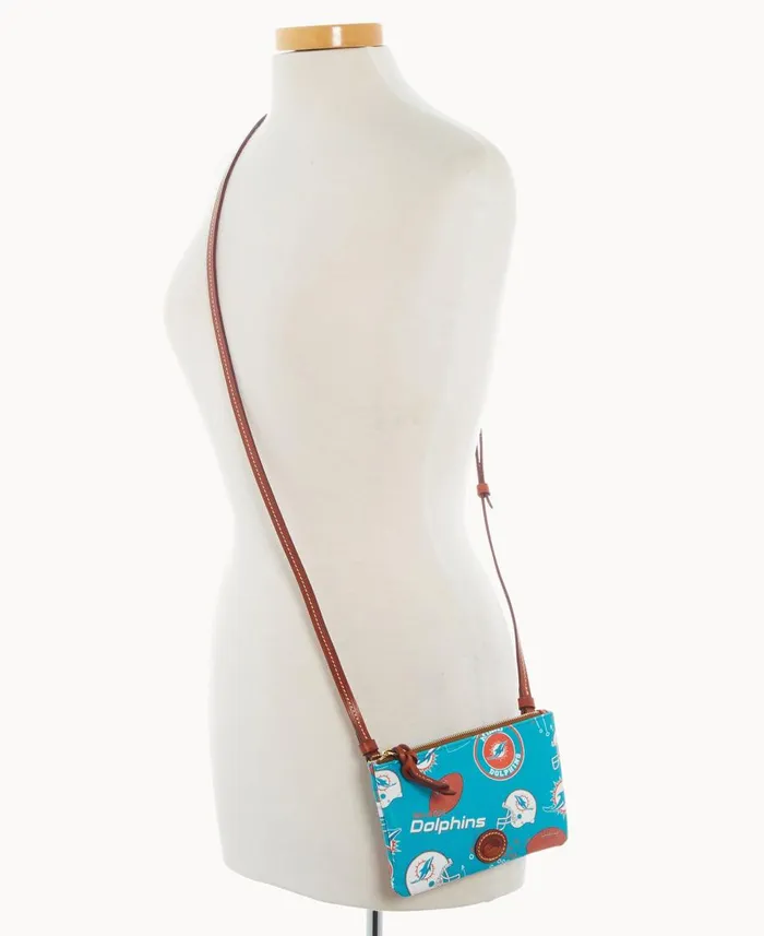 Dooney and Bourke Crossbodies NFL Dolphins Top Zip Crossbody Dolphins 8211 WomenMen Dooney and Bourke Crossbodies NFL Dolphins Top Zip Crossbody Dolphins 8211 WomenMen
