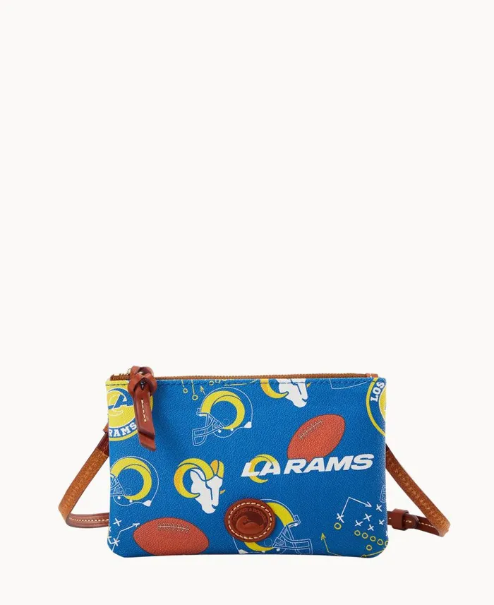 Dooney and Bourke Crossbodies NFL Rams Top Zip Crossbody Rams 8211 WomenMen