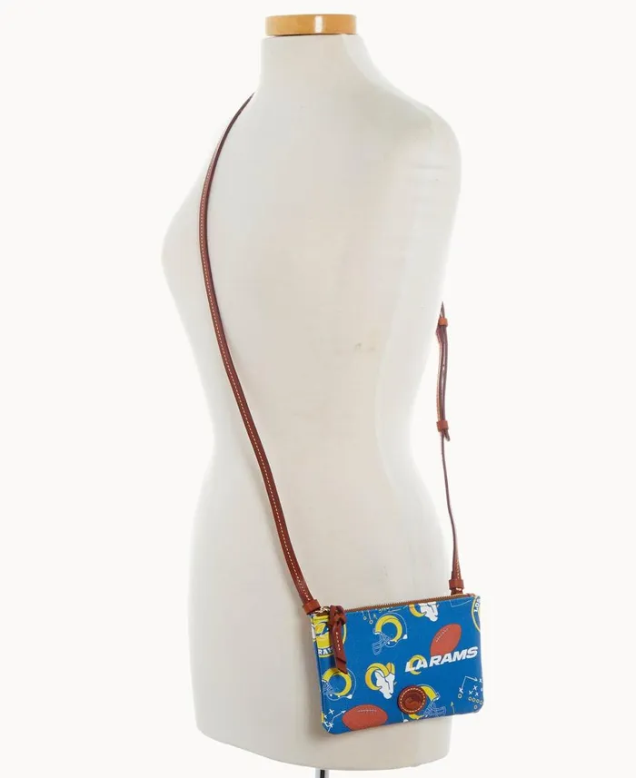 Dooney and Bourke Crossbodies NFL Rams Top Zip Crossbody Rams 8211 WomenMen