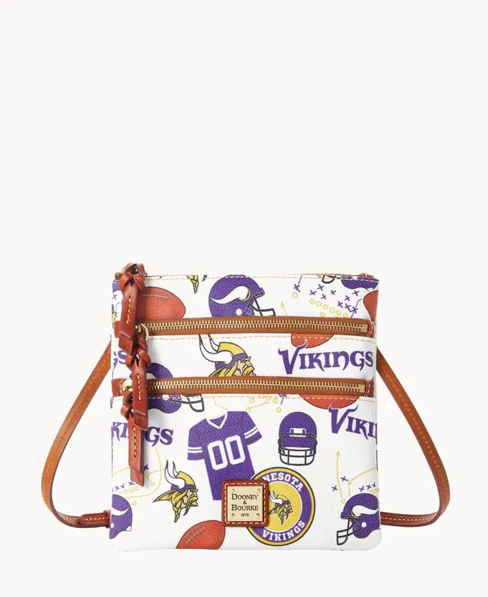 Dooney and Bourke Crossbodies NFL Vikings N S Triple Zip Crossbody Vikings 8211 WomenMen