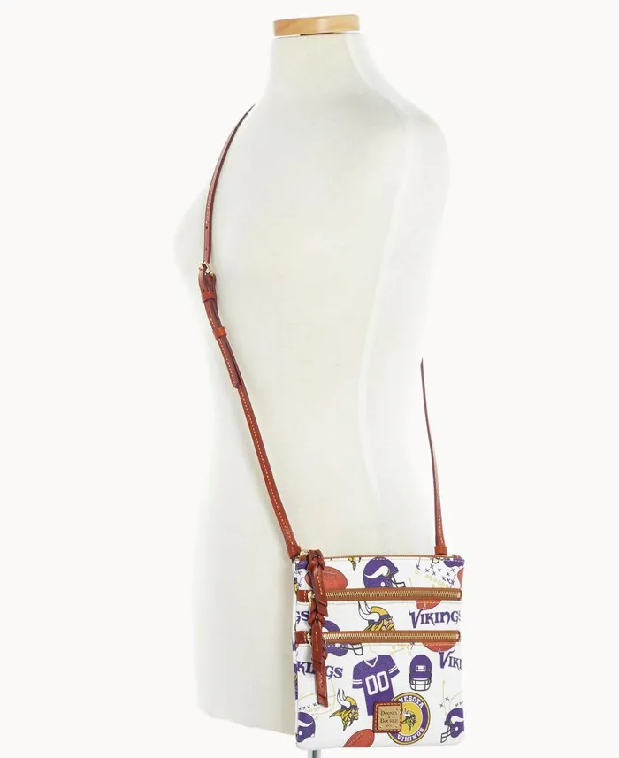 Dooney and Bourke Crossbodies NFL Vikings N S Triple Zip Crossbody Vikings 8211 WomenMen