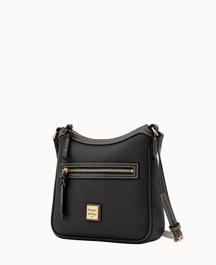 Dooney and Bourke Crossbodies Pebble Grain Pocket Crossbody Black Black 8211 WomenMen