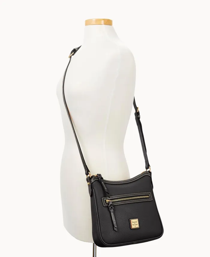 Dooney and Bourke Crossbodies Pebble Grain Pocket Crossbody Black Black 8211 WomenMen
