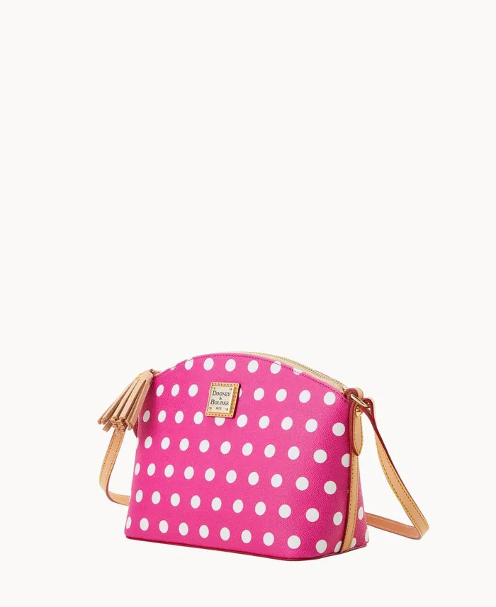 Dooney and Bourke Crossbodies Polka Dot Robin Crossbody Fuchsia 8211 WomenMen Dooney and Bourke Crossbodies Polka Dot Robin Crossbody Fuchsia 8211 WomenMen