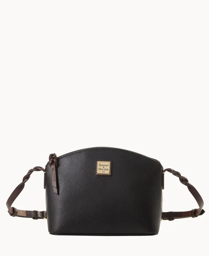 Dooney and Bourke Crossbodies Saffiano Penny Crossbody Black 8211 WomenMen