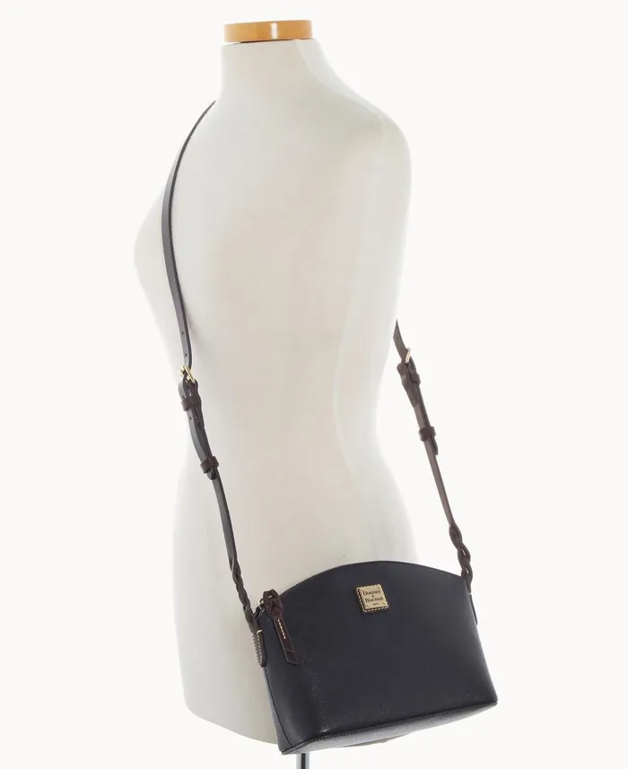 Dooney and Bourke Crossbodies Saffiano Penny Crossbody Black 8211 WomenMen