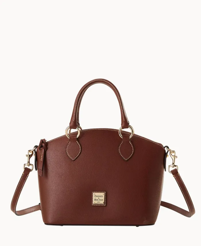 Dooney and Bourke Crossbodies Saffiano Satchel Amber 8211 WomenMen