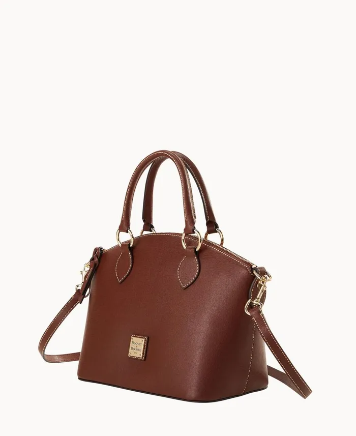 Dooney and Bourke Crossbodies Saffiano Satchel Amber 8211 WomenMen