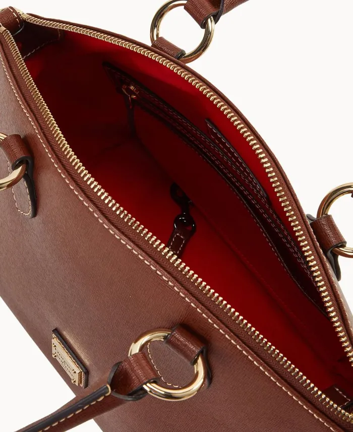 Dooney and Bourke Crossbodies Saffiano Satchel Amber 8211 WomenMen
