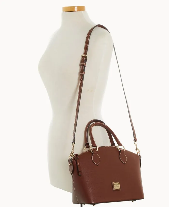 Dooney and Bourke Crossbodies Saffiano Satchel Amber 8211 WomenMen
