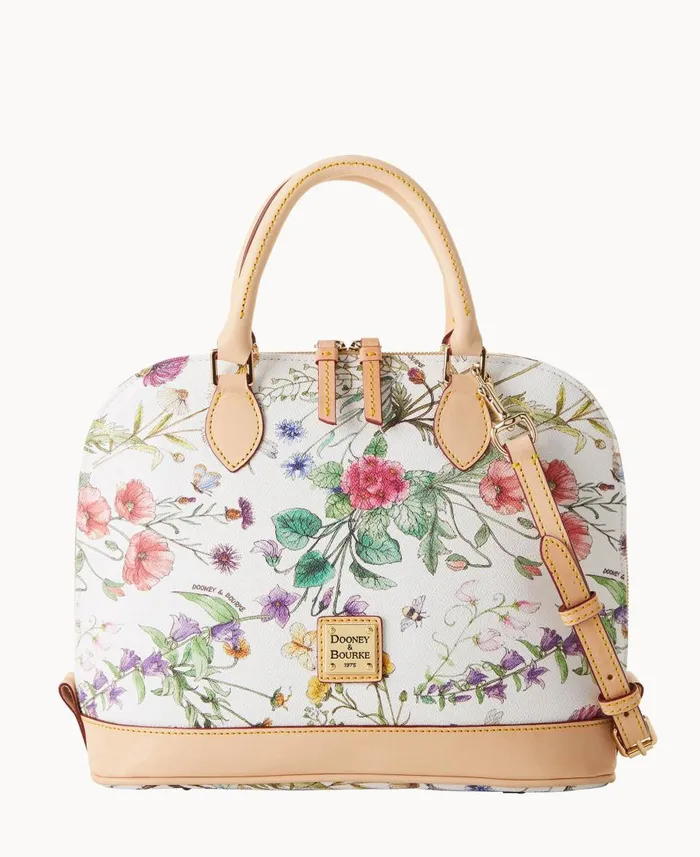 Dooney and Bourke Satchels Botanical Collection Zip Zip Satchel White 8211 WomenMen Dooney and Bourke Satchels Botanical Collection Zip Zip Satchel White 8211 WomenMen