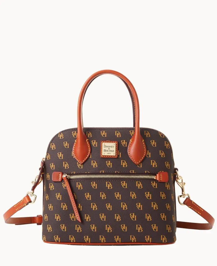 Dooney and Bourke Satchels Gretta Domed Satchel Brown Tmoro 8211 WomenMen