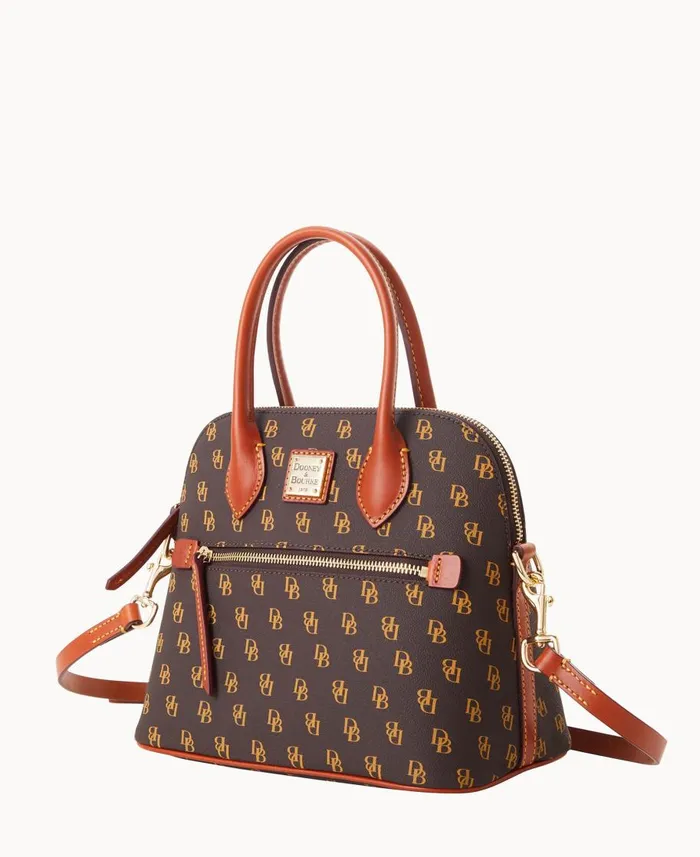 Dooney and Bourke Satchels Gretta Domed Satchel Brown Tmoro 8211 WomenMen