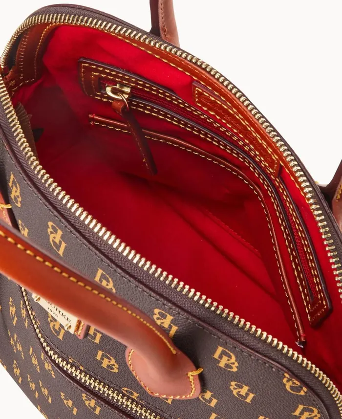Dooney and Bourke Satchels Gretta Domed Satchel Brown Tmoro 8211 WomenMen