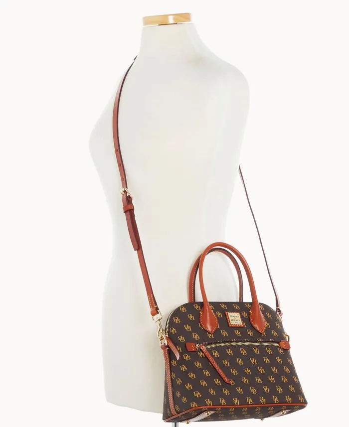 Dooney and Bourke Satchels Gretta Domed Satchel Brown Tmoro 8211 WomenMen