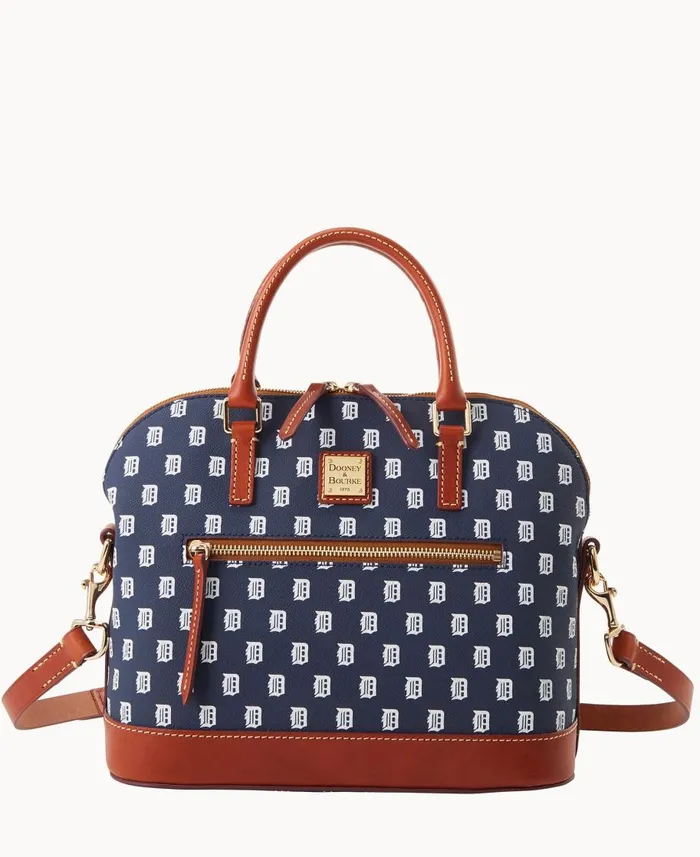 Dooney and Bourke Satchels MLB Tigers Domed Zip Satchel Tigers 8211 WomenMen