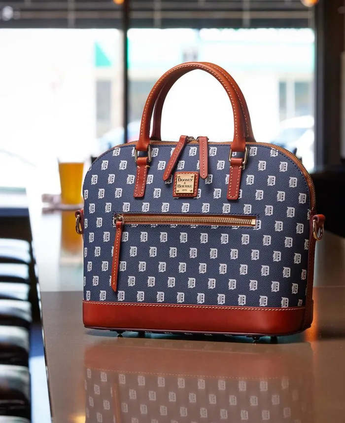 Dooney and Bourke Satchels MLB Tigers Domed Zip Satchel Tigers 8211 WomenMen