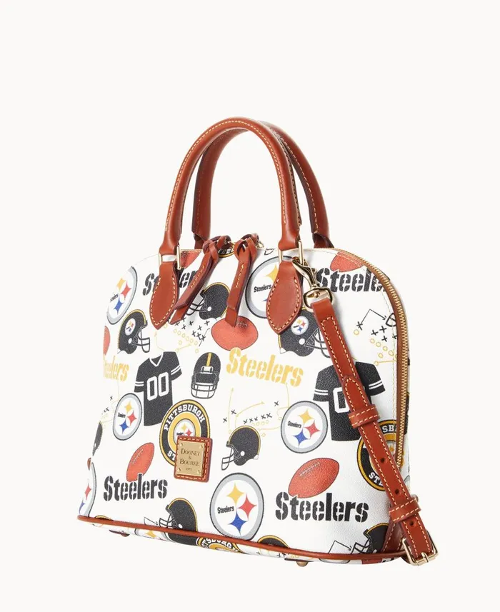 Dooney and Bourke Satchels NFL Steelers Zip Zip Satchel Steelers 8211 WomenMen
