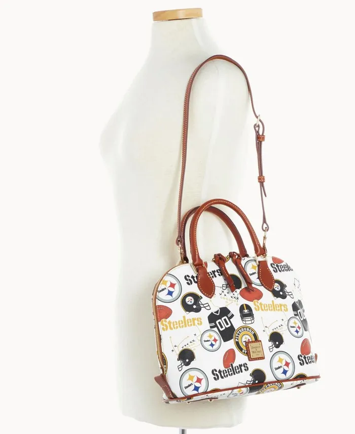 Dooney and Bourke Satchels NFL Steelers Zip Zip Satchel Steelers 8211 WomenMen