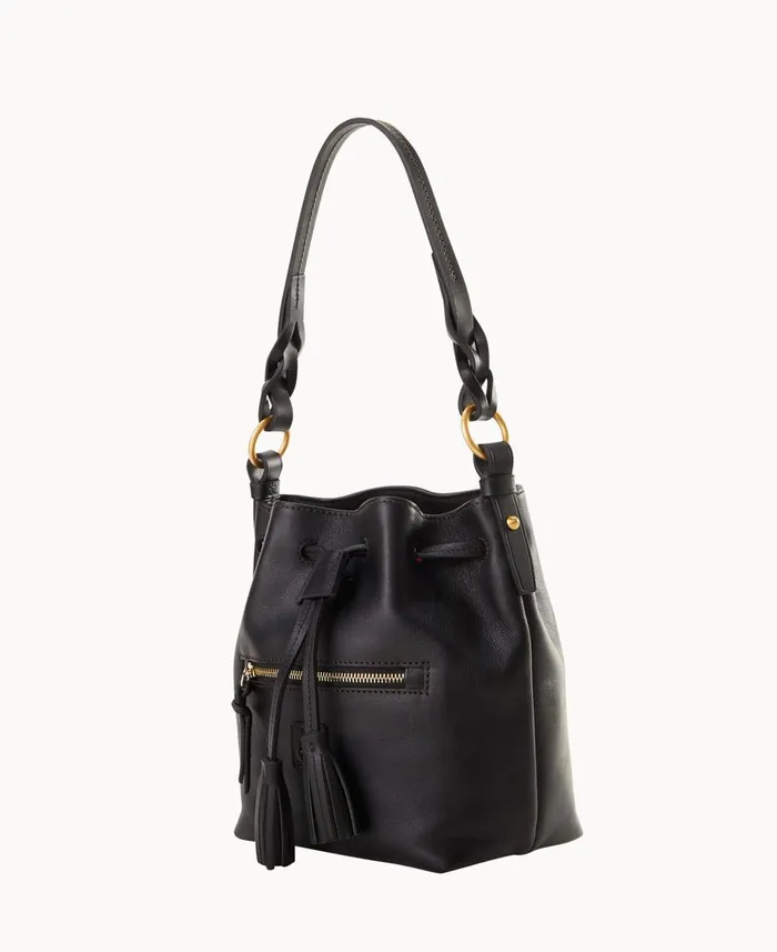 Dooney and Bourke Shoulder Bags Florentine Miley Drawstring Black Black 8211 WomenMen Dooney and Bourke Shoulder Bags Florentine Miley Drawstring Black Black 8211 WomenMen