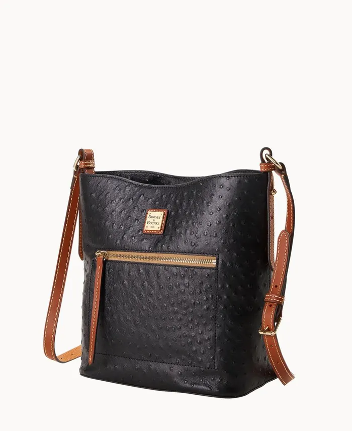 Dooney and Bourke Shoulder Bags Ostrich Ridley Black 8211 WomenMen