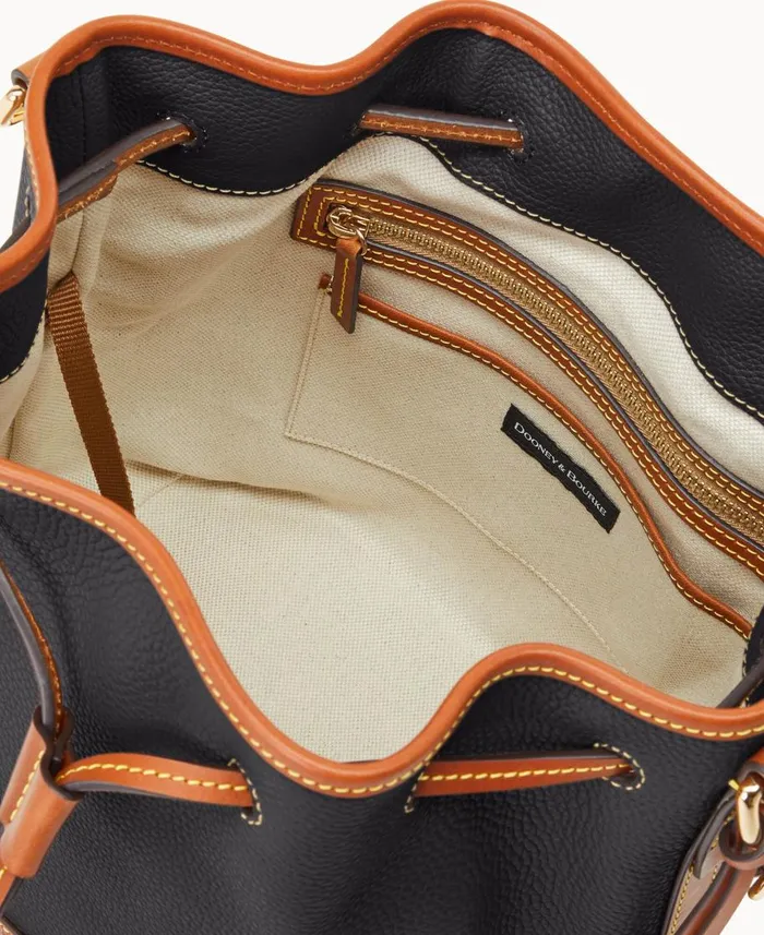 Dooney and Bourke Shoulder Bags Pebble Grain Drawstring Black 8211 WomenMen