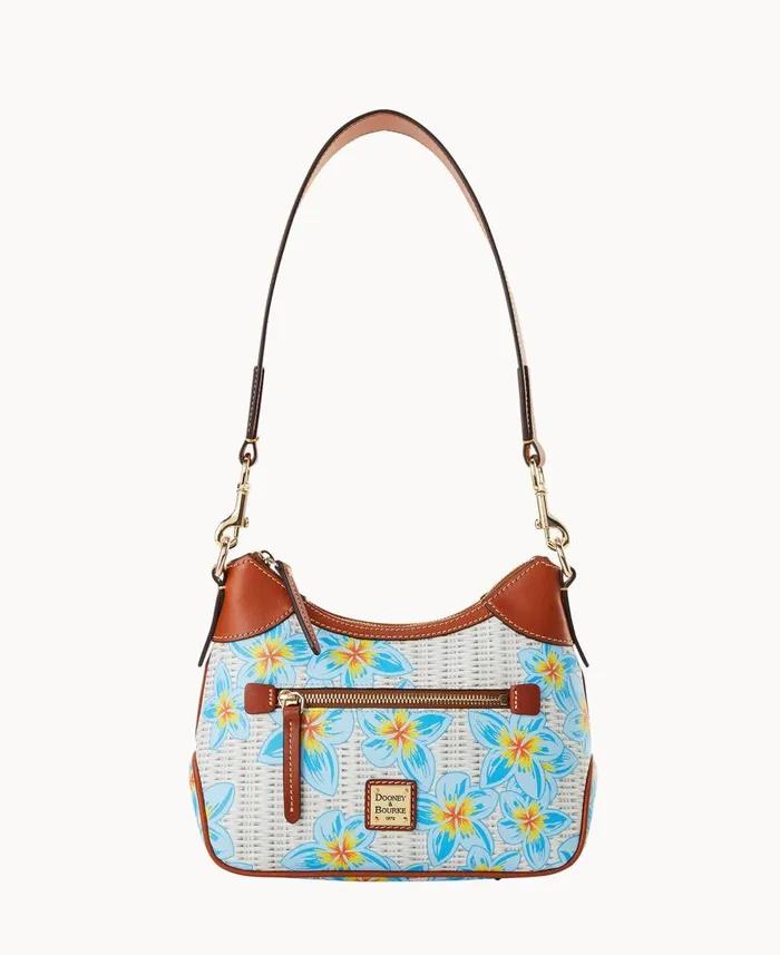Dooney and Bourke Shoulder Bags Plumeria Small Hobo Sky Blue White 8211 WomenMen