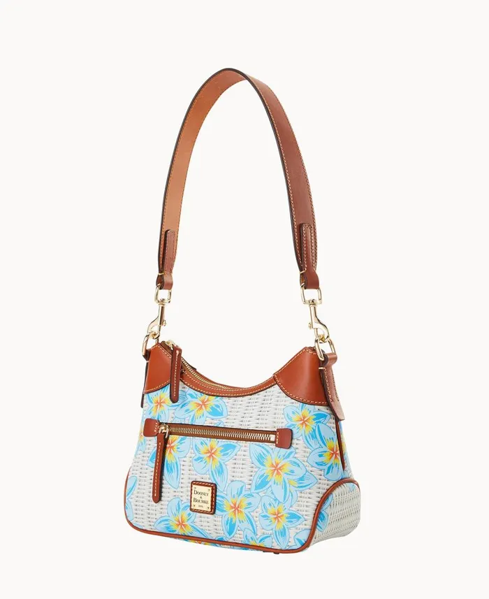 Dooney and Bourke Shoulder Bags Plumeria Small Hobo Sky Blue White 8211 WomenMen Dooney and Bourke Shoulder Bags Plumeria Small Hobo Sky Blue White 8211 WomenMen