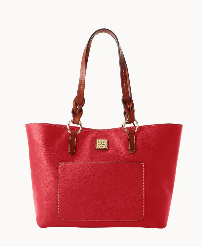 Dooney and Bourke Totes Pebble Grain Tammy Tote Red 8211 WomenMen