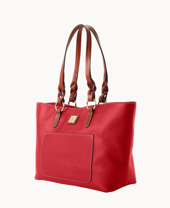 Dooney and Bourke Totes Pebble Grain Tammy Tote Red 8211 WomenMen