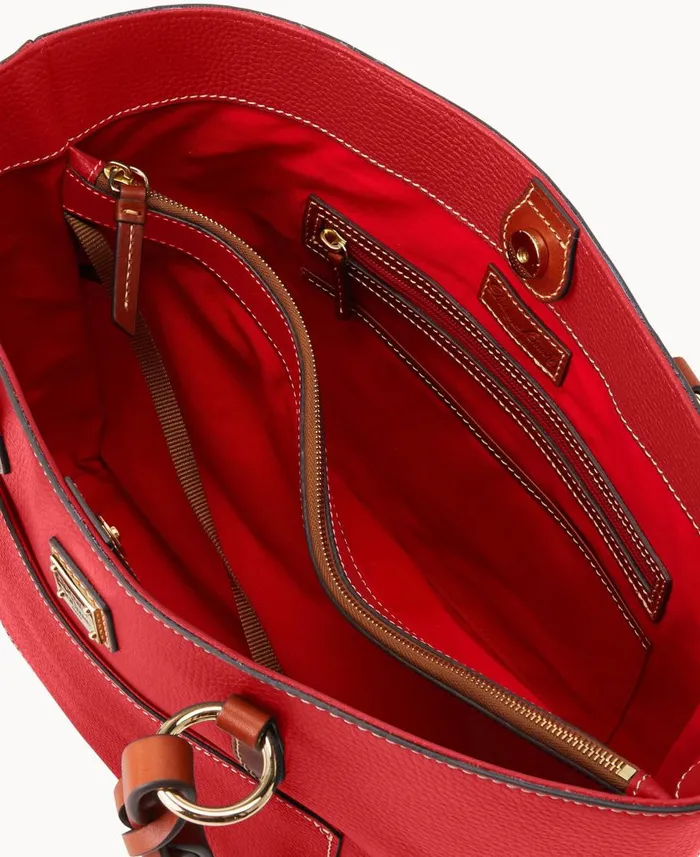 Dooney and Bourke Totes Pebble Grain Tammy Tote Red 8211 WomenMen