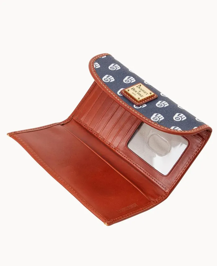 Dooney and Bourke Wallets MLB Brewers Continental Clutch Brewers 8211 WomenMen Dooney and Bourke Wallets MLB Brewers Continental Clutch Brewers 8211 WomenMen