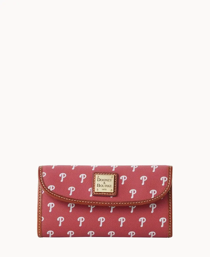 Dooney and Bourke Wallets MLB Phillies Continental Clutch Phillies 8211 WomenMen