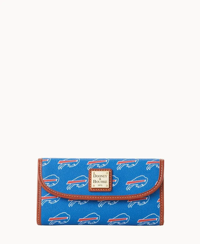 Dooney and Bourke Wallets NFL Bills Continental Clutch Bills 8211 WomenMen