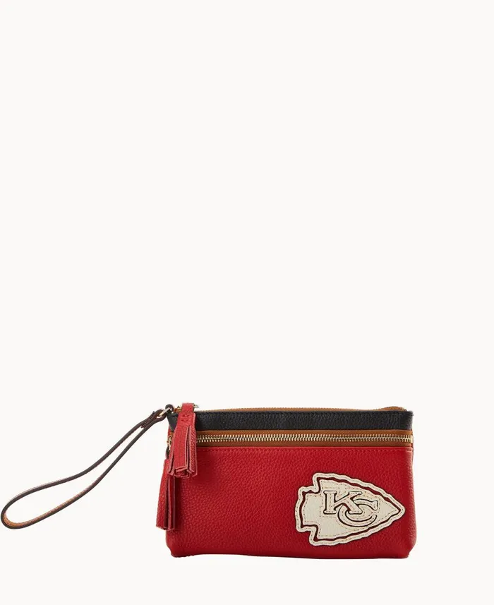 Dooney and Bourke Wallets NFL Chiefs Double Zip Wristlet Chiefs 8211 WomenMen