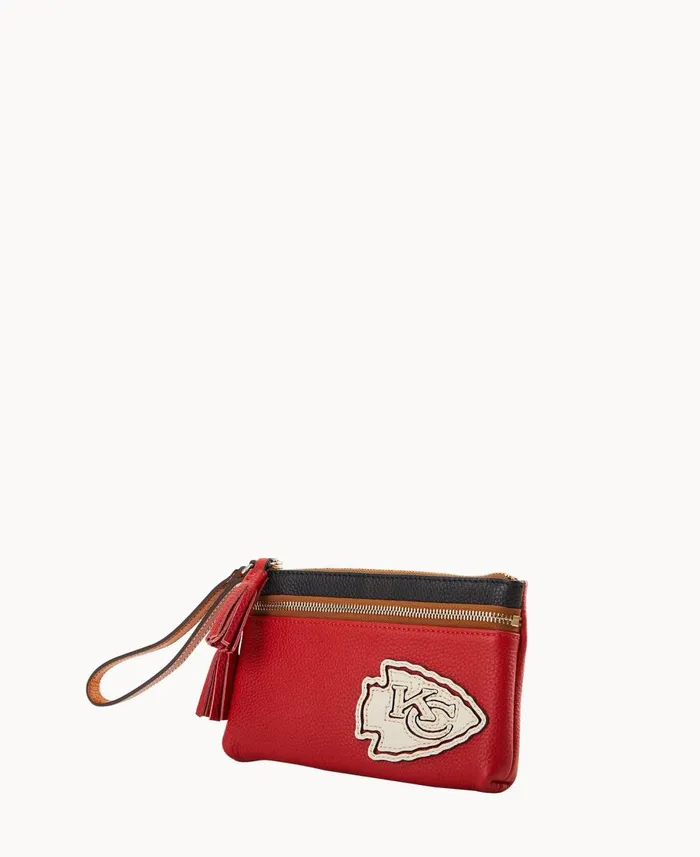 Dooney and Bourke Wallets NFL Chiefs Double Zip Wristlet Chiefs 8211 WomenMen Dooney and Bourke Wallets NFL Chiefs Double Zip Wristlet Chiefs 8211 WomenMen