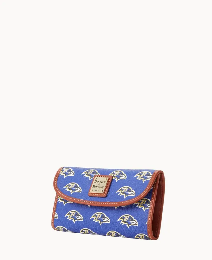 Dooney and Bourke Wallets NFL Ravens Continental Clutch Ravens 8211 WomenMen Dooney and Bourke Wallets NFL Ravens Continental Clutch Ravens 8211 WomenMen