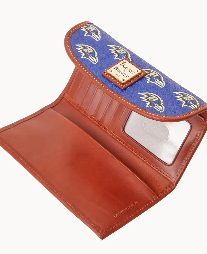 Dooney and Bourke Wallets NFL Ravens Continental Clutch Ravens 8211 WomenMen Dooney and Bourke Wallets NFL Ravens Continental Clutch Ravens 8211 WomenMen