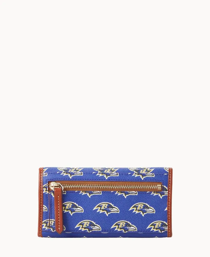 Dooney and Bourke Wallets NFL Ravens Continental Clutch Ravens 8211 WomenMen Dooney and Bourke Wallets NFL Ravens Continental Clutch Ravens 8211 WomenMen