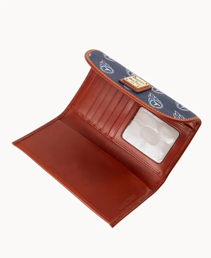 Dooney and Bourke Wallets NFL Titans Continental Clutch Titans 8211 WomenMen Dooney and Bourke Wallets NFL Titans Continental Clutch Titans 8211 WomenMen