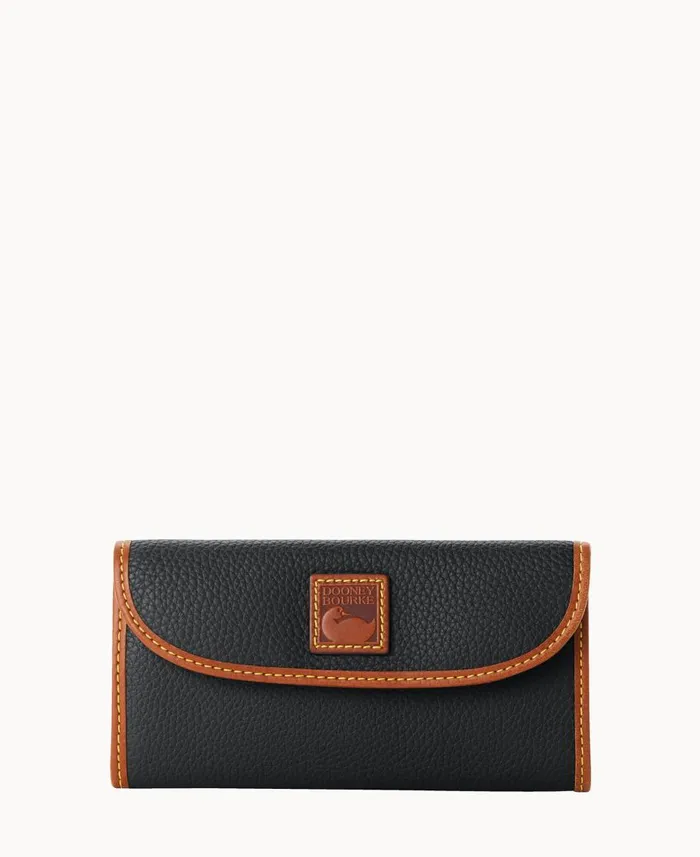 Dooney and Bourke Wallets Pebble Grain Continental Clutch Black 8211 WomenMen Dooney and Bourke Wallets Pebble Grain Continental Clutch Black 8211 WomenMen