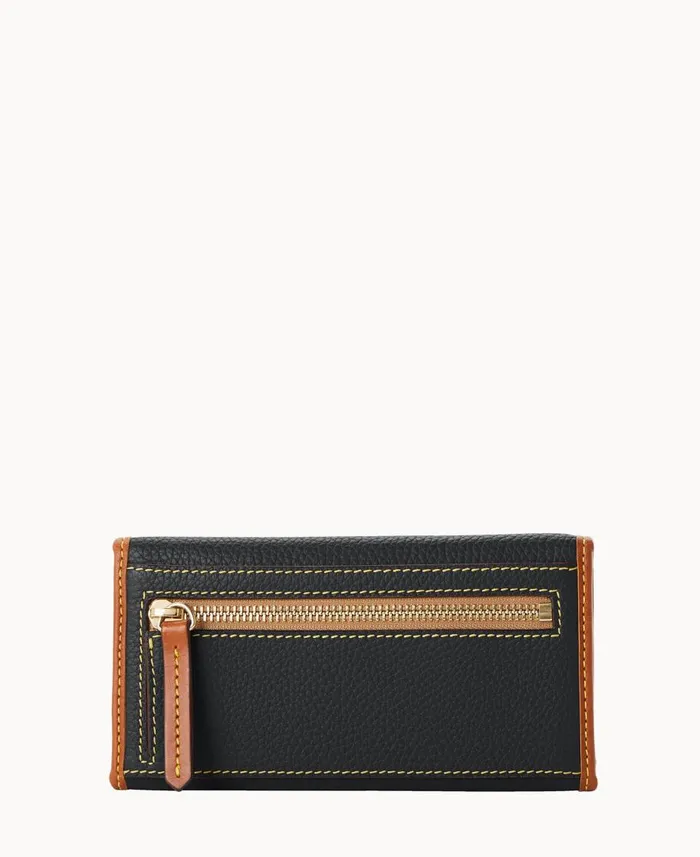 Dooney and Bourke Wallets Pebble Grain Continental Clutch Black 8211 WomenMen Dooney and Bourke Wallets Pebble Grain Continental Clutch Black 8211 WomenMen
