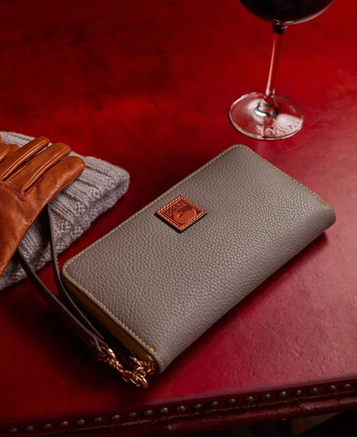 Dooney and Bourke Wallets Pebble Grain Large Zip Around Wristlet Caramel 8211 WomenMen Dooney and Bourke Wallets Pebble Grain Large Zip Around Wristlet Caramel 8211 WomenMen