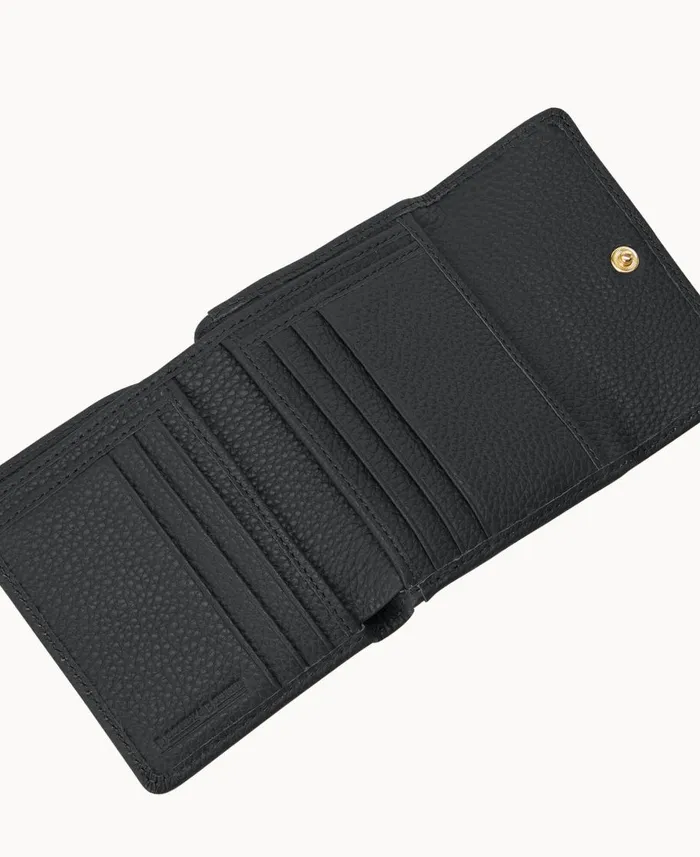 Dooney and Bourke Wallets Pebble Grain Small Flap Credit Card Wallet Black 8211 WomenMen Dooney and Bourke Wallets Pebble Grain Small Flap Credit Card Wallet Black 8211 WomenMen